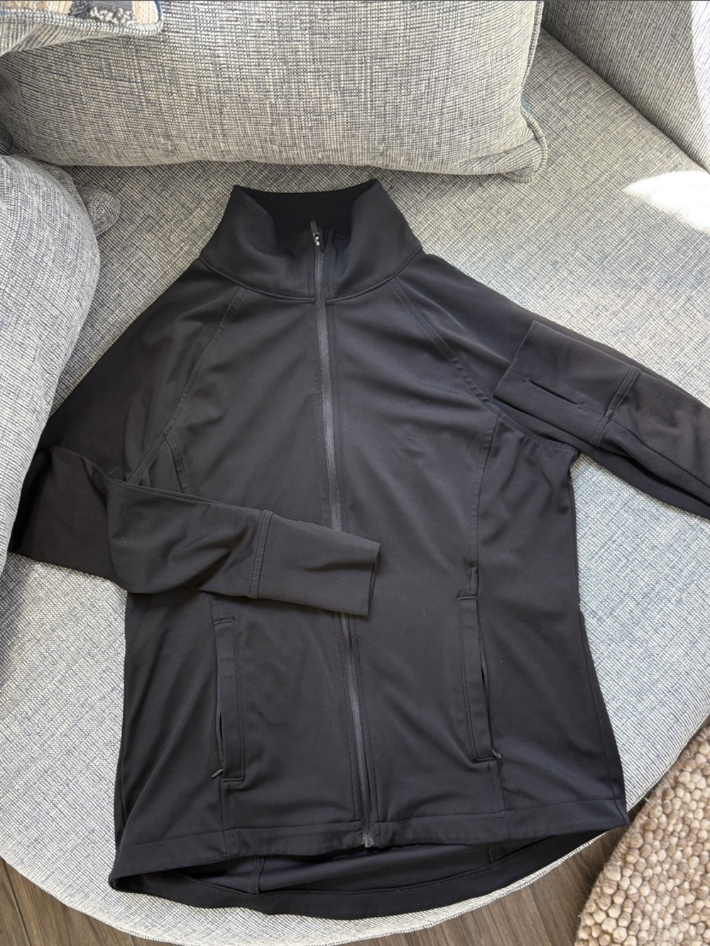 Lou & Grey Black Zip-Up Bomber Jacket
